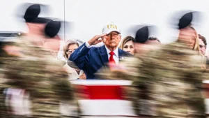 Trump Wears Campaign Hat to Military Funeral Ceremony